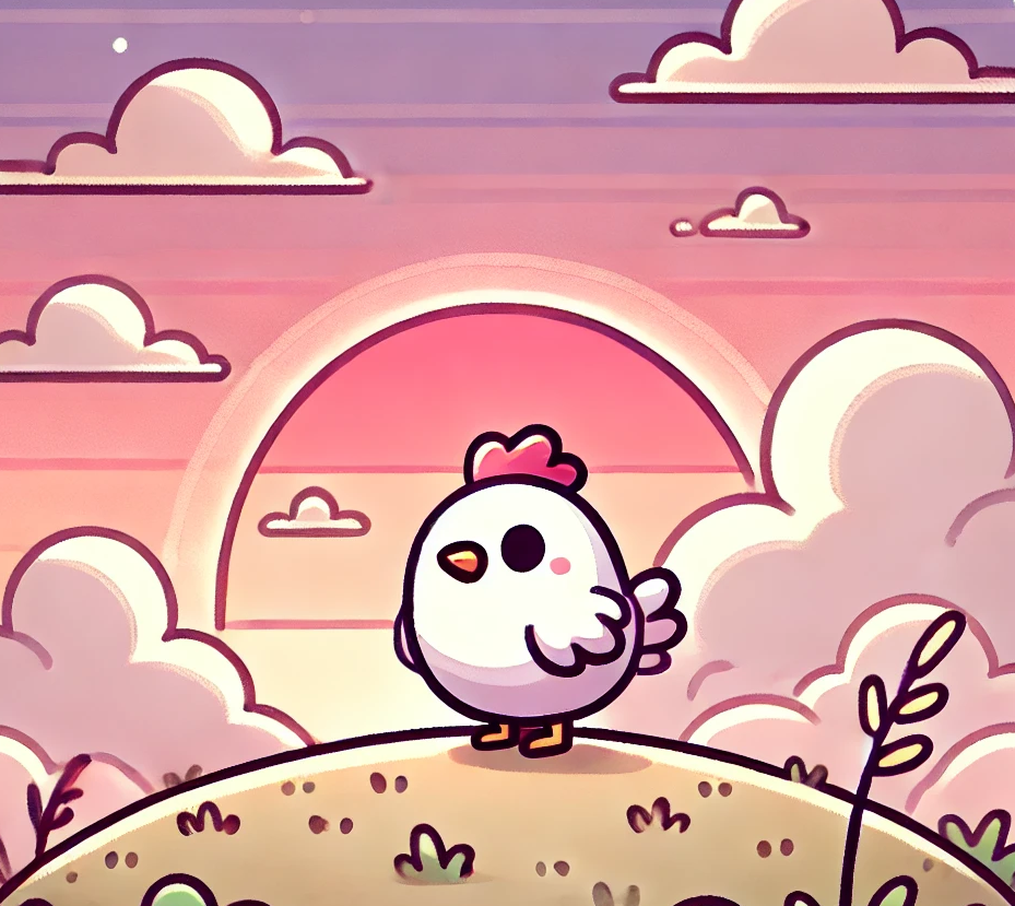 chicken-sunset
